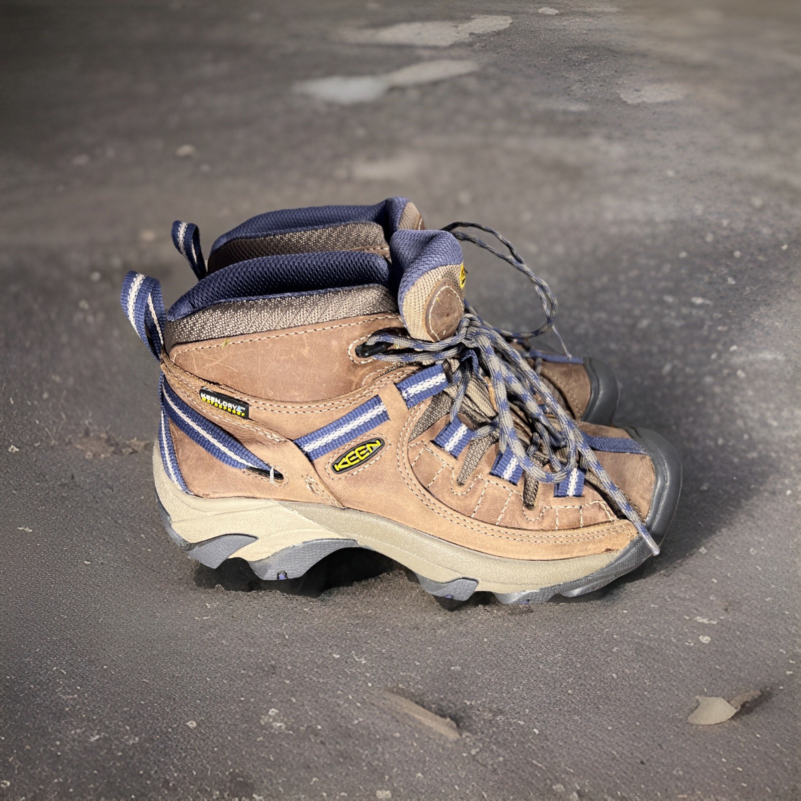 Stivali impermeabili KEEN Targhee 2 mid donna taglia 6 capra corona blu marrone 1016581