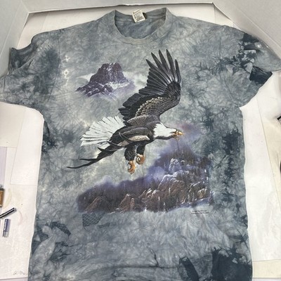 The Mountain Soaring Eagle Tie Dyed Shirt 1997 Ted Blaylock XL Anvil Tag Y8