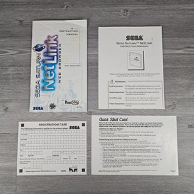 Sega Saturn Netlink Internet Modem CIB Complete Box, Disc,  Manuals and Cables