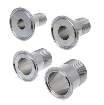 Steel Sanitary Male Threaded Ferrule Pipe Fitting Tri Clamp Adapter 304Stainless