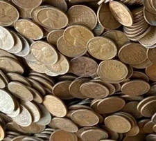 Lincoln Wheat Cent Penny Roll 50 WHEAT Cents P, D, & Or, S Mix 1940-1958