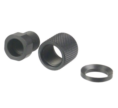 Steel M9x0.75 To 1/2x28 Thread Adapter With Protector - For GSG Firefly/Mosquito 22LR