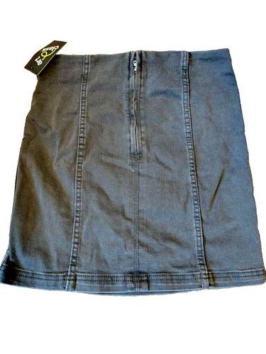 Art Class Stretchy Dark Black Wash Denim Mini Skirt Size L 10-12 NWT - Picture 3 of 8
