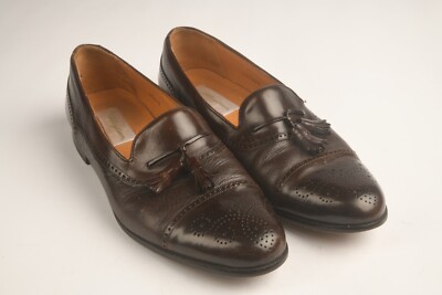 Mezlan Havana Leather Cap Toe Tassel Loafer Slip On Sz 10.5 M Dress Shoes Mens Mezlan Havana Tassel Loafer Dress Shoe Size 10.5 Black  main image 2