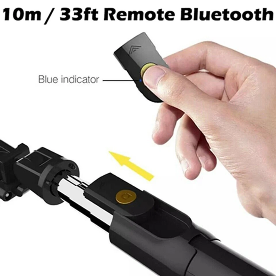 28-inch Universal Selfie Stick Tripod Stand for Cell Phone with Bluetooth Remote - Image 4 of 4