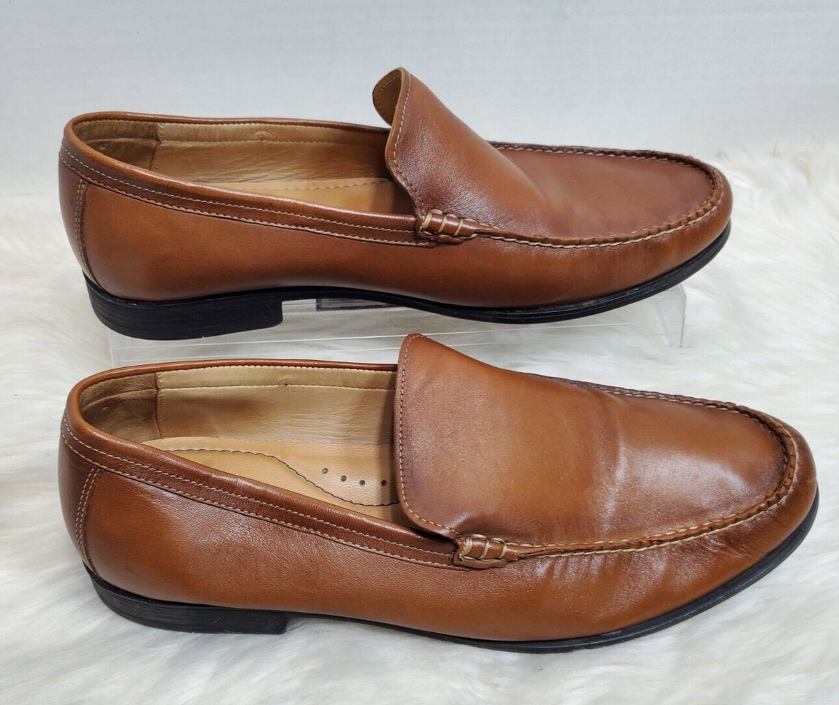Flag Ltd. Nappa Glove Leather Soft Tan Brown Slip On Loafers  display picture 1