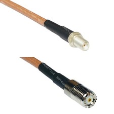 RG400 SMA FEMALE to MINI UHF FEMALE RF Cable FAST-SHIP LOT