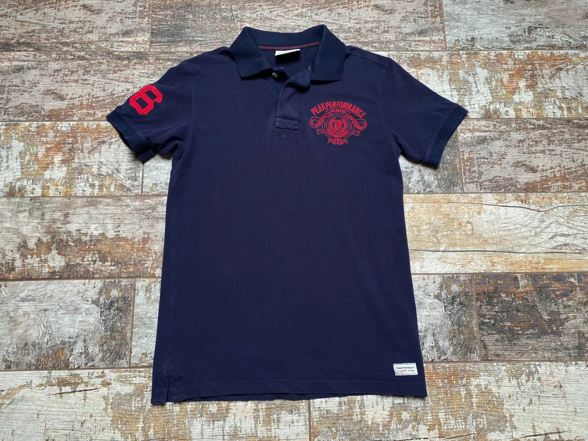 Peak Performance Men s Blue 86 Cotton Polo Shirts Size S eBay