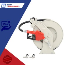 Fuel Hose Reel Retractable 3/4" x 50' Diesel Hose Reel Auto Refueling Gun