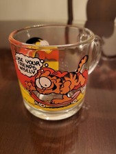 Vintage McDonald's Garfield Glass Mug 8 OZ USA Made Skateboard 1978