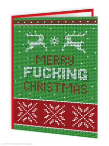 Funny Rude Xmas Jumper Christmas Card Witty Amusing Comedy Humour Novelty Joke