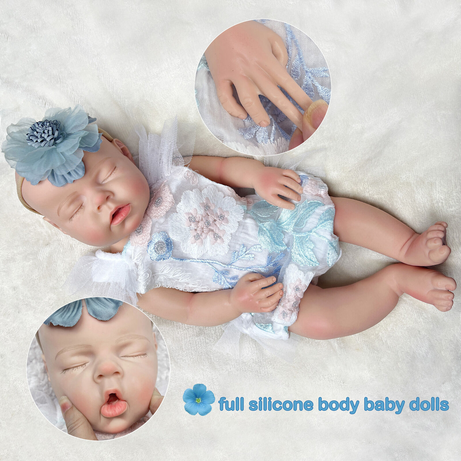 Can Drink Milk Can Pee Silicone Reborn Dolls Soft Full Body Solid