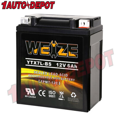 YTX7L-BS Sealed AGM Battery High Performance Maintenance Free for ATV Motorcycle