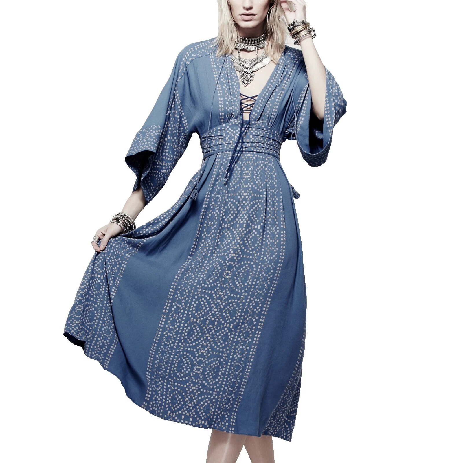 Vestidos geométrico Free People Largo para Mujeres