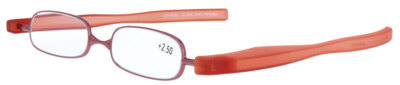 klappbare Lesebrille mit integrierten Etui - PODREADER BIG in apricot - NEU