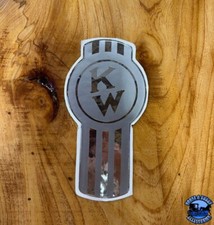 Old Style Gray/Chrome Kenworth Emblem Decal Replacement High Quality USA Made