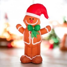 Gingerbread Man 8ft Lighted Inflatable Blow Up Airblown Christmas Yard Outdoor