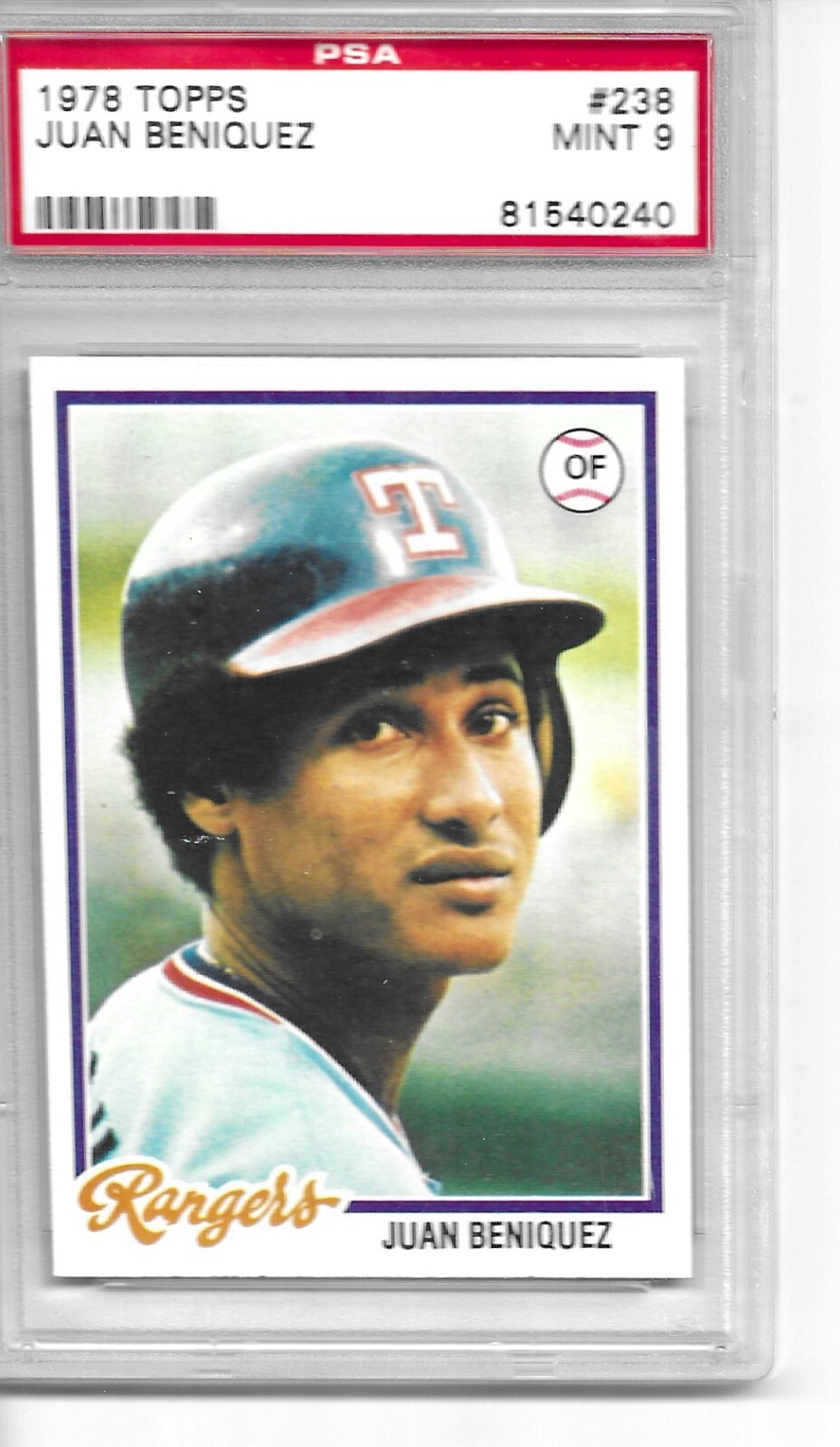 1978 TOPPS #238 JUAN BENIQUEZ PSA9