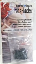 👟  New BLACK SHOE LACE RACE LOCKS ~  Speed Laces Race Locks Made In  USA #ED