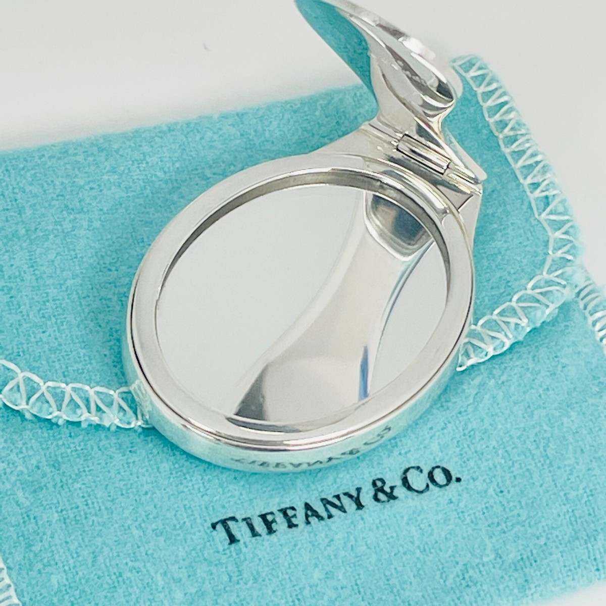 Vintage Tiffany & Co Makeup Cosmetic Folding Purse Mirror Compact