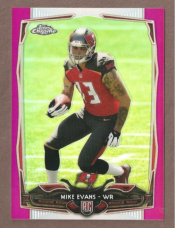 2014 Topps Chrome #185-Mike Evans Pink Refractor RC Bucs #'d to 399!