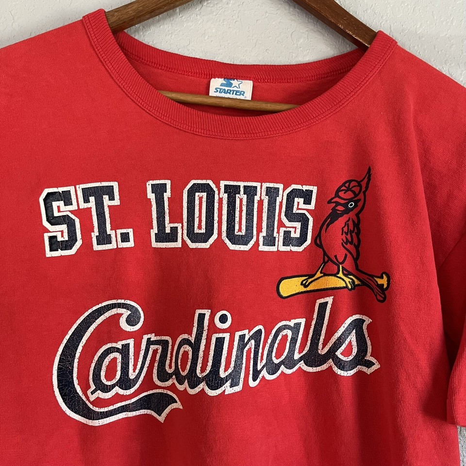 Vintage St. Louis Cardinals MLB Baseball Starter Tee Shirt Red Mens