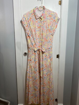 Loft Vintage Farm Core Fully Lined Floral W/Pockets Maxi Spring