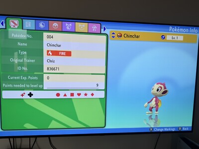 Shiny Chimchar Pokémon Strahlender Diamant und Leuchtende Perle Perfekt IV