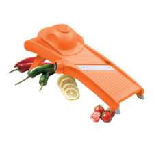 MANDOLINA AFFETTAVERDURE IN ACCIAIO 5 IN 1 AFFETTATRICE TAGLIA FRUTTA VERDURA 