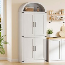 71.6" Tall Kitchen Pantry Cabinet Food Storage Cupboard with Doors and Shelves