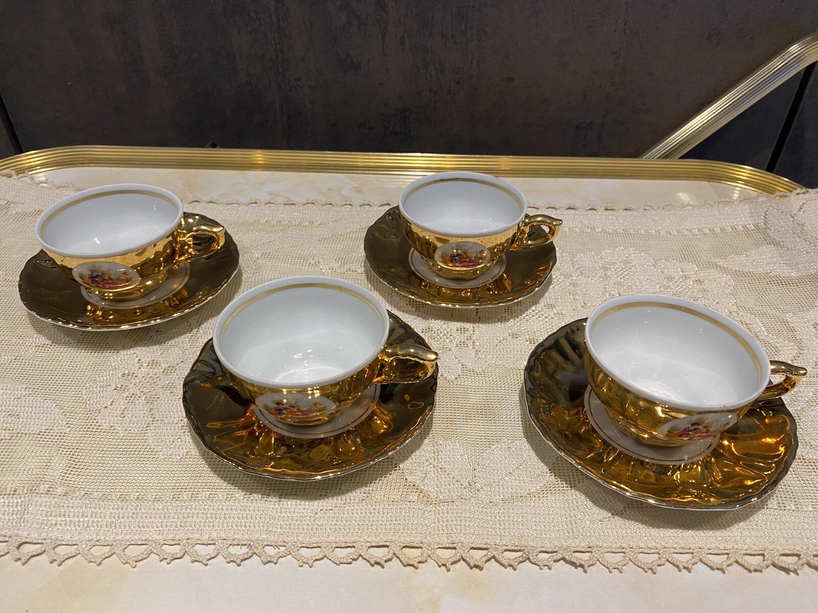 Vintage Bavarian Bondware Fine China (Foreign) Gold Plated Tea Set Fragonard eBay