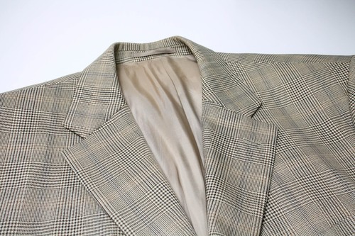 HUGO BOSS Da Vinci Jacket Men's (EU) 56 Silk Wool Button Up Pockets Check - Picture 5 of 12
