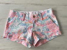 Lilly Pulitzer The Walsh Shorts 00 Pink Blue Orange 100 Cotton