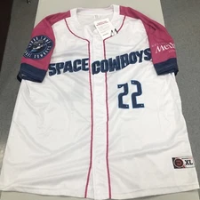 NWT Sugar Land Space Cowboys Minor League Baseball Jersey XL Breast Cancer Give