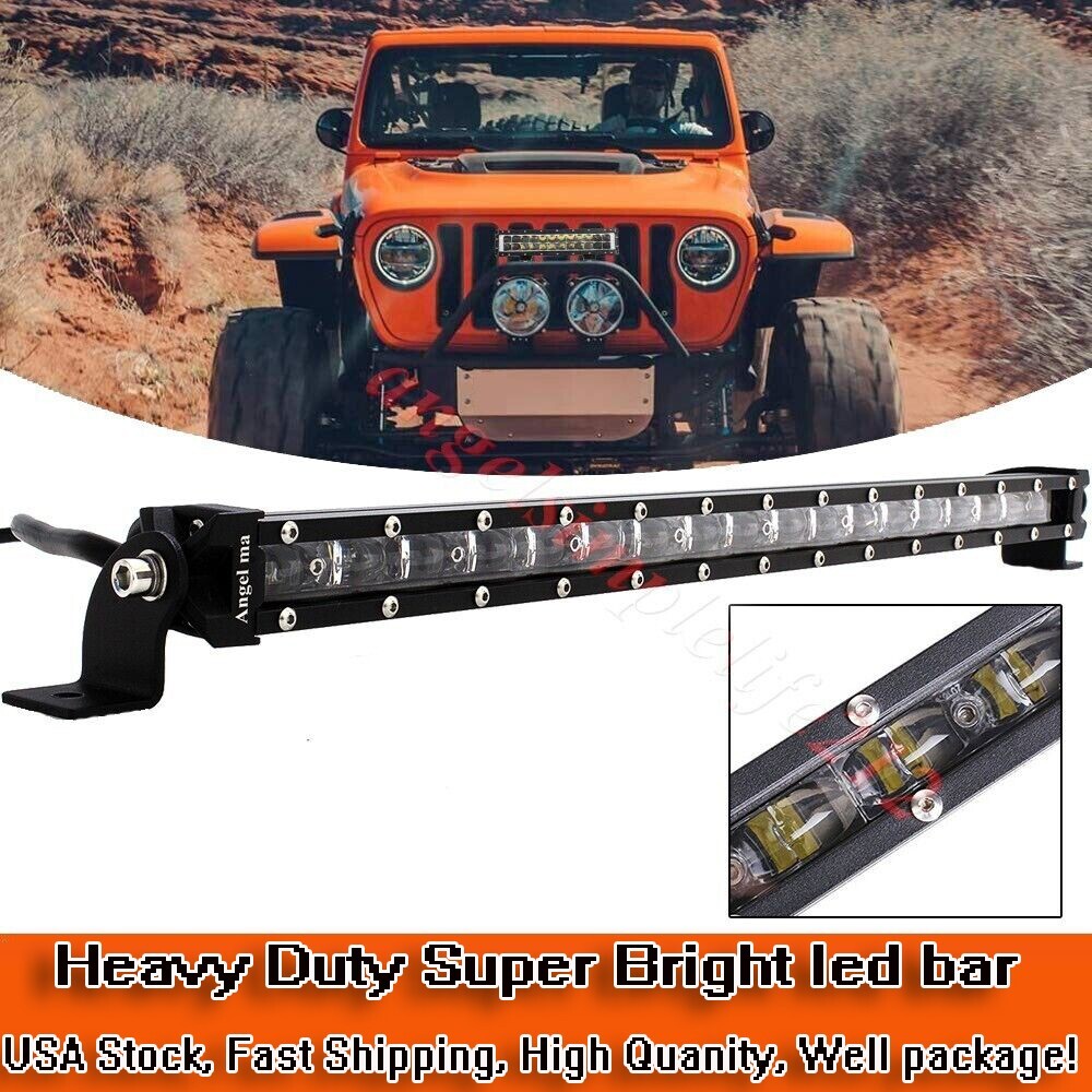 2x 38inch 180W Slim LED Work Light Bars - Spot/Flood Combo, Off-Road For SUV Truck