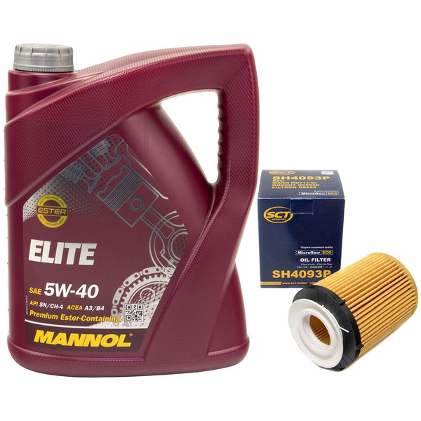 MotoröL Set 5W40 5 Liter + ÖLfilter SH 4093 P FüR Mercedes B-Klasse C-Klasse CLA-image