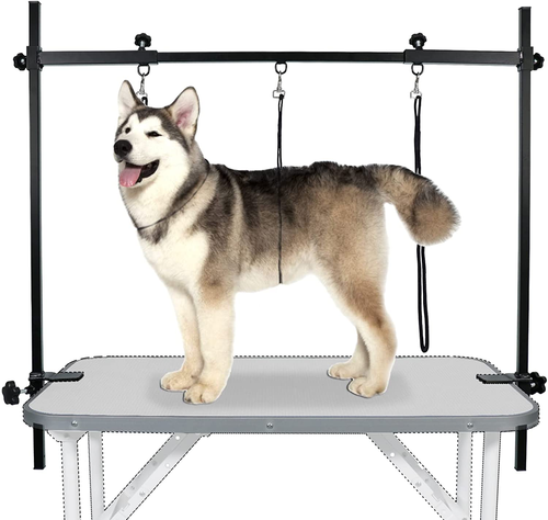 H-Shape Dog Grooming Arm Pet Supplies Grooming Table Arm W/3 Noose & Clamp