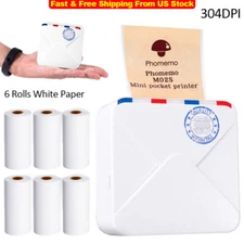 Phomemo Mini Pocket Printer M02S Portable Thermal 304DPI Photo Printer Home LOT