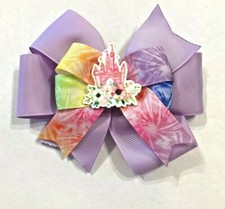 Beautiful Pink Castle inspired hair bow for girls.