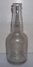 Snow Crest Beverages Salem MA. Clear Embossed Textured 7 1/2 oz. Soda Essex Cty