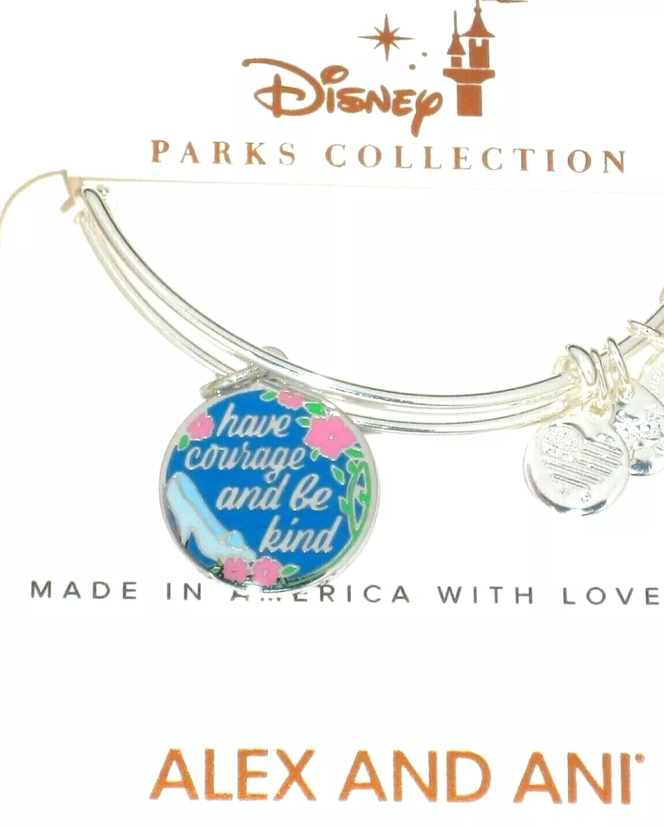 Cinderella HAVE COURAGE BE KIND Disney Alex Ani Bracelet 2 Sided Coach Silver eBay