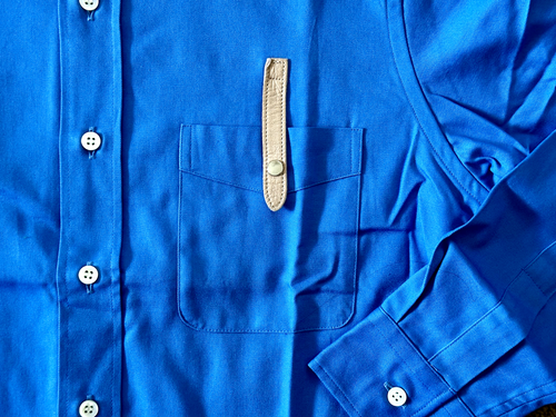 Camisa Oxford Browze Hecha en Japón 100% Algodón OCBD Bolsillo a Presión Azul Nueva - Imagen 3 de 7