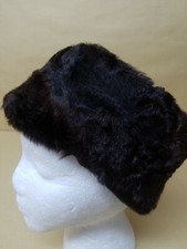 NEW BROWN SWAKARA LAMB FUR HEADBAND Made in USA