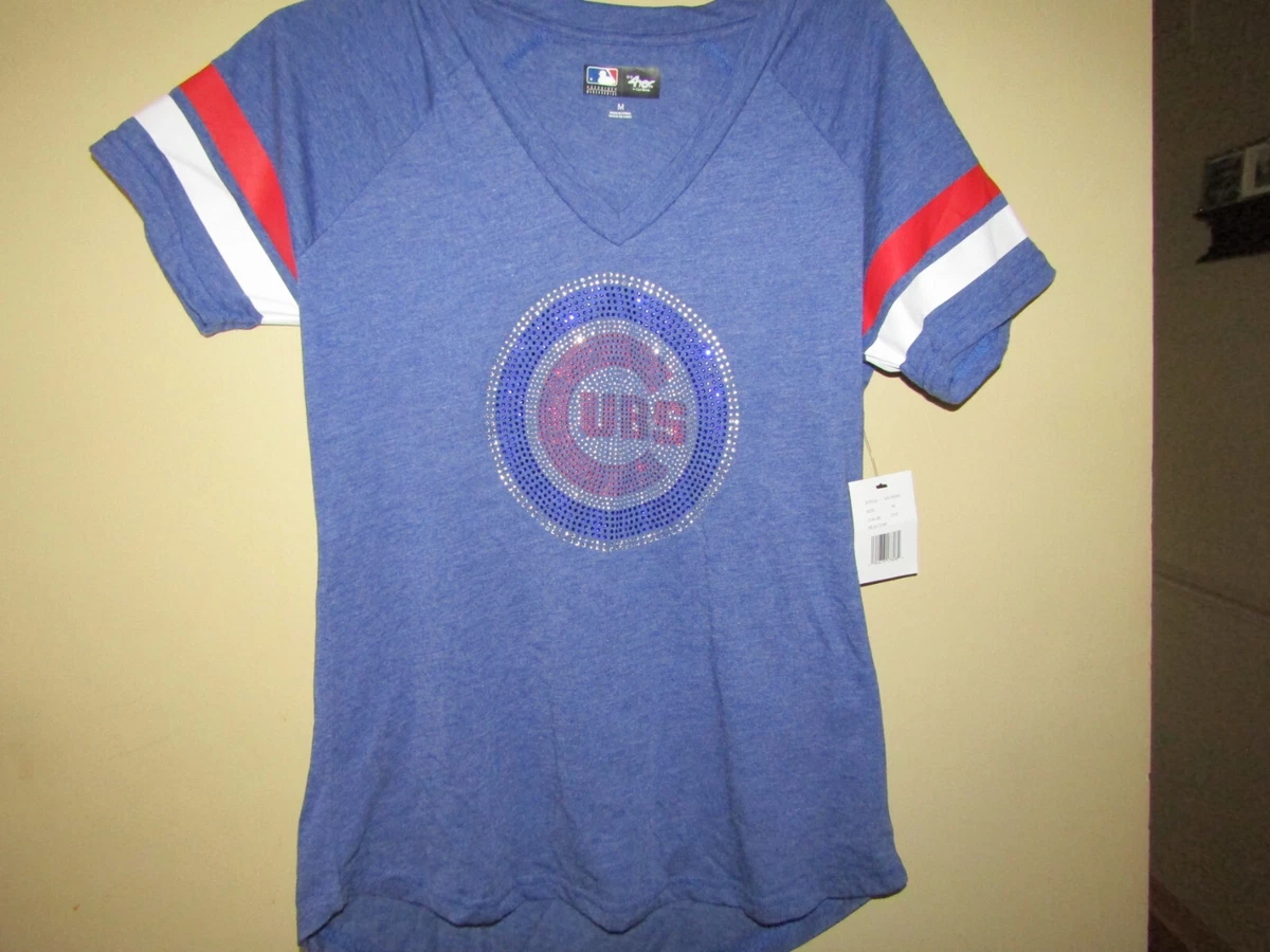GENUINE MERCHANDISE Chicago Cubs Ladies Size M Red Blue