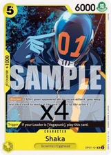 4X One Piece Card Game Shaka OP07-101 Uncommon NM