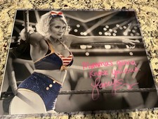 Wwe Lacey Evans Autographed 11x14 Funhouse Metallic Wrestling Aew Photo