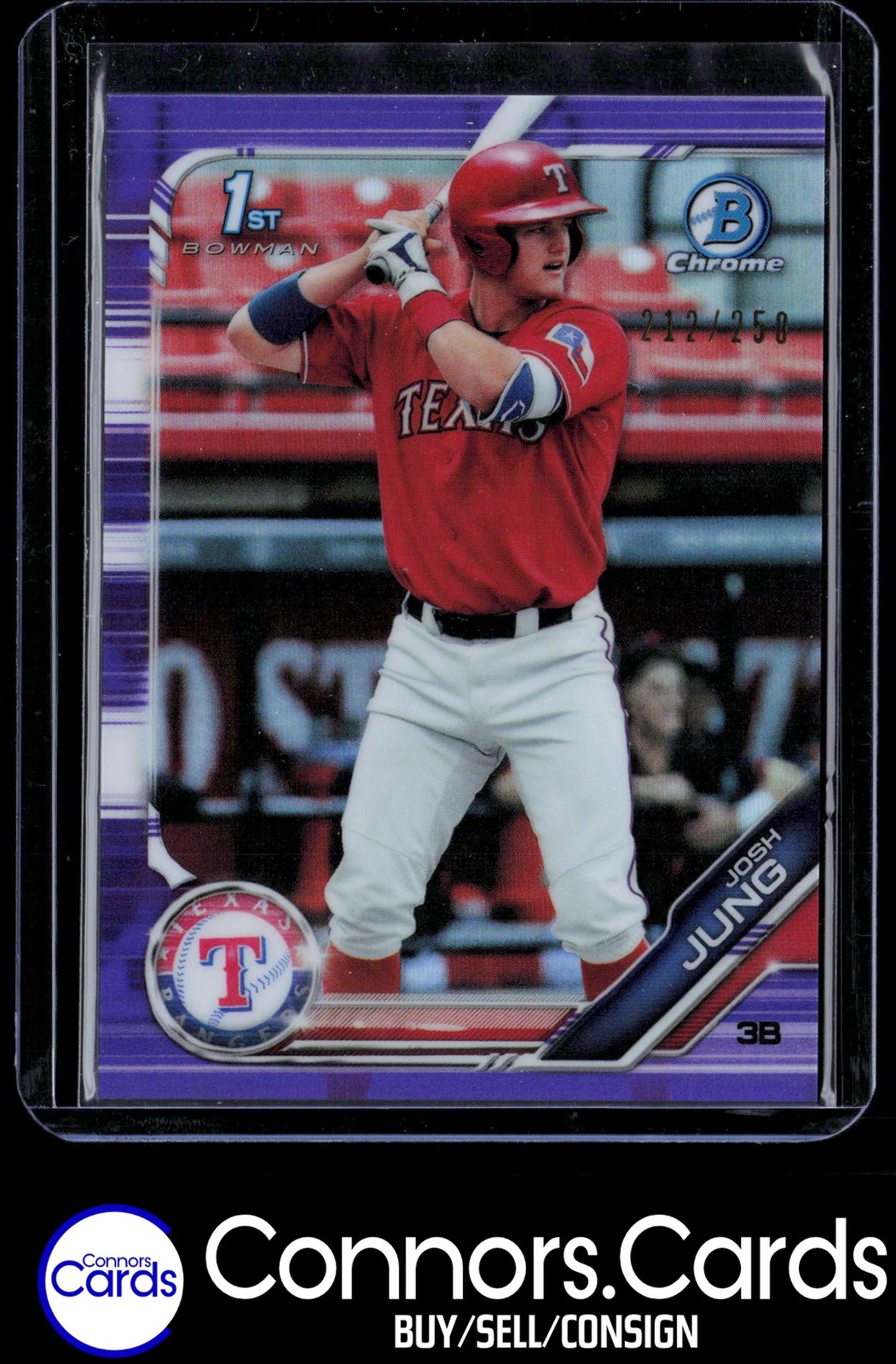 Josh Jung 2019 Bowman Draft #BDC-7 Chrome Purple Refractor /250 1st