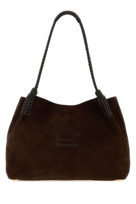 ETRO Medium Libra Brown Suede Tote Bag New & Authentic