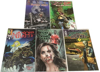 Dead Comic Lot - 5, Tales of Bloody Mary #3,Gori Lori,Night,N.O.T.L.D,Z Highway