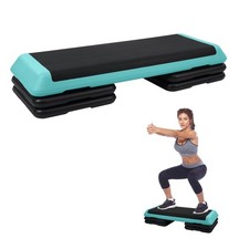 Adjustable Aerobic Step Platform with 4 Risers, Non-Slip Stepper   16", 28", 43"